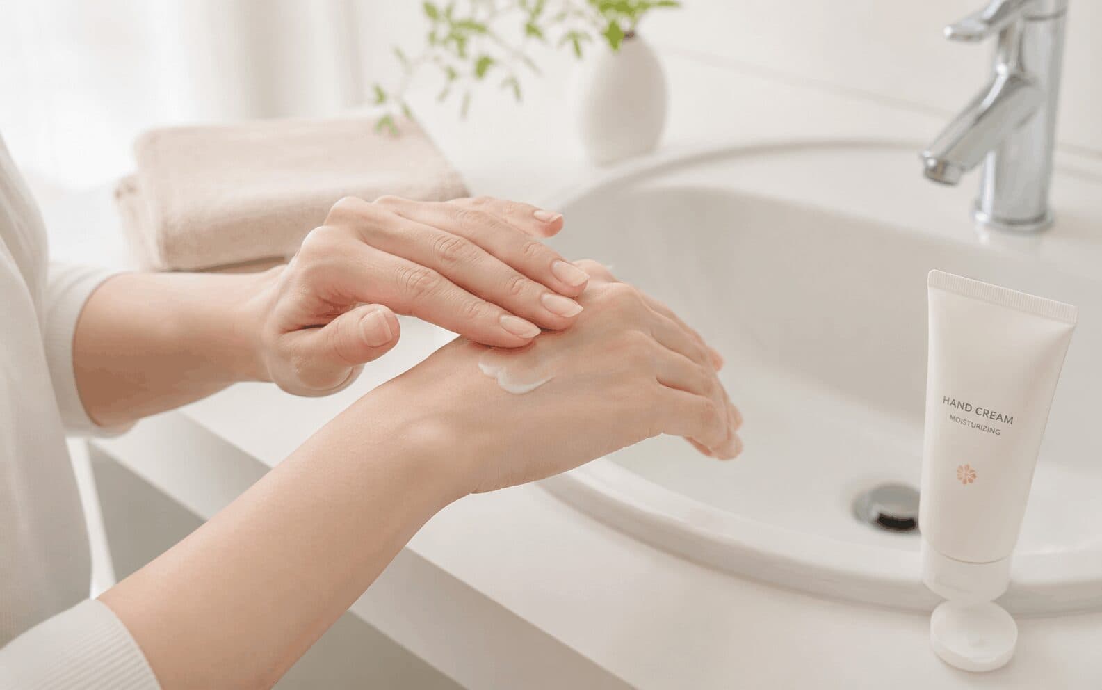 ハンドクリームの効果が続かない悩みのイメージ